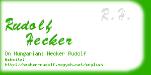 rudolf hecker business card